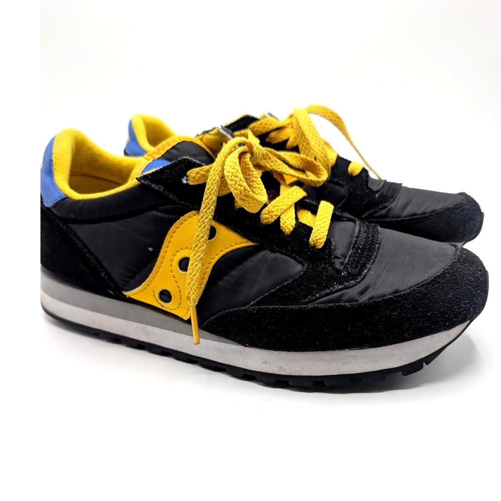 Saucony Jazz Low Pro Mens Black Yellow Blue Running Shoes S2044-510 Size 7